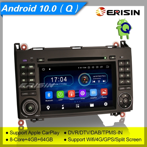 4+64GB PX5 8 Core  Android 10.0 Mercedes Benz A Class W169 B Class W245 Sprinter Viano Vito VW Crafter Car DVD Player Stereo GPS DAB+DVR 7" Erisin ES6