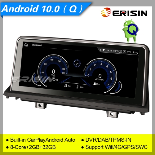 2+32GB PX5 8-Core CarPlay Android 10.0 Autoradio BMW X5 E70 X6 E71 CCC CIC SWC GPS DAB+ DVR IPS 10.25" Erisin ES2870B
