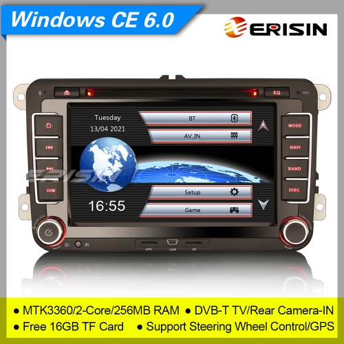 WIN 6 MTK3360 For VW Seat Skoda Passat Golf Passat Touran Altea Fabia Autoradio BT SWC GPS SWC DVD TNT 7" Erisin ES7235V