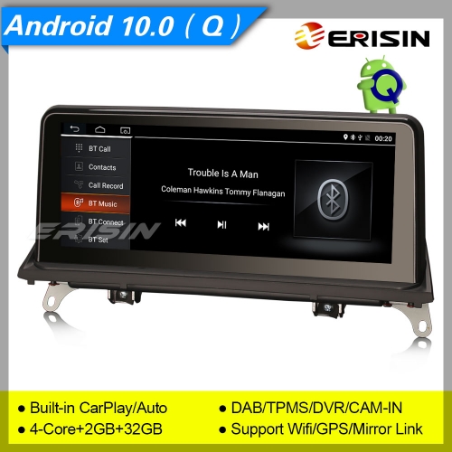 2+32GB MTK6737 CarPlay/Auto Android 10.0 Car Stereo BMW X5 E70 X6 E71 CIC DAB+ 4G DVR GPS IPS 10.25" Erisin ES2670I