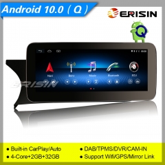 2+32GB MTK6737 CarPlay/Auto Android 10.0 Car Stereo Mercedes Benz C-Class W204 NTG 4.5 DAB+ 4G DVR GPS IPS 10.25