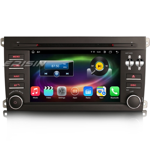 Android 11.0 8 Core 2+32G Car Stereo DVD DSP SWC DAB+ 4G BT GPS Porsche Cayenne 03-10 DVR TPMS 7" ES8614P
