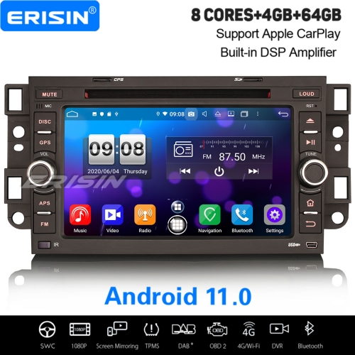 4+64G 8 Core DSP CarPlay Autoradio Chevrolet Aveo Epica Captiva Android 11 DAB GPS DSP TNT TPMS DVD DVR Erisin ES8776C