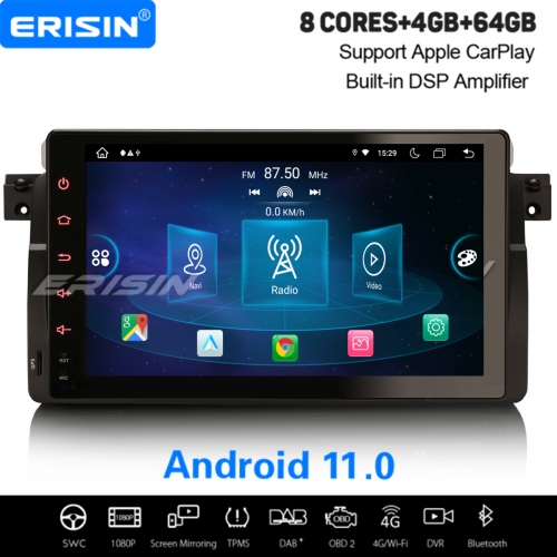 9" IPS Android 11.0 64GB Car Stereo 8-UI CarPlay WiFi OBD2 Bluetooth 4G DAB+ Satnav For BMW 3er E46 318 320 325 M3 MG ZT Rover75 ES8996B