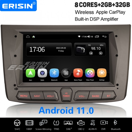 7" 8-Core 2GB+32GB Android 11.0 Car Stereo DAB+ Satnav For Alfa Romeo Mito CarPlay&Android Auto WiFi 4G DSP OBD2 TPMS Bluetooth A2DP ES4130M