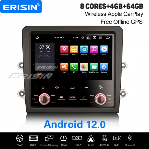 8-Core 64GB Android 12 Car Stereo DAB+ Satnav For Porsche Cayman/Boxster/718/911/981/997 CarPlay&Android Auto WiFi IPS DSP OBD TPMS Bluetooth ES8559C