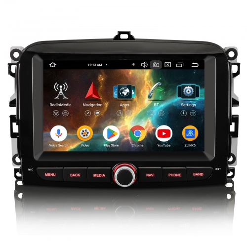 Erisin 8 Core 4GB+64GB Android 14 Car Stereo Navi for Fiat 500L 2012-2017 Wireless CarPlay Android Auto WiFi 4G USB DSP Bluetooth 5.0 DAB+ ES6754LN