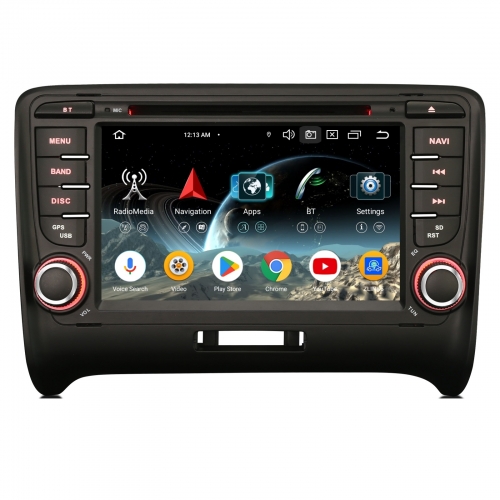 Erisin 8 Cœurs 4Go+64Go Android 14 Autoradio GPS Navi pour Audi TT MK2 Wireless CarPlay Android Auto WiFi USB DSP CD Bluetooth 5.0 DAB+ RDS ES6777TN