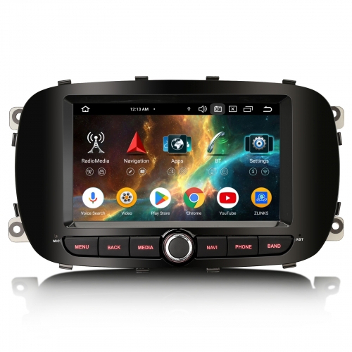 Erisin 8 Core 4+64GB Android 13.0 Car Stereo GPS Navi for Fiat 500X 2014-2020 Wireless CarPlay Android Auto WiFi 4G USB DSP Bluetooth 5.0 DAB+ ES6755X