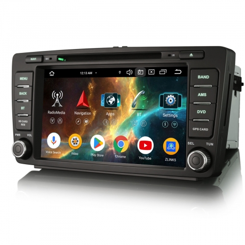 Erisin 8 Core 64GB Android.0 14 Car Stereo Navi for Skoda Octavia Rapid Roomster Superb Yeti CarPlay Android Auto DVD WiFi USB Bluetooth DAB+ ES6726SN