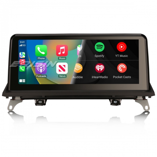 Erisin 10,25" 8-Cœur 4+64Go Android 13 Autoradio DAB+ Navigateur pour BMW X5 E70 X6 E71 CIC 2011-2013 CarPlay Android Auto WiFi USB Bluetooth ES3870I