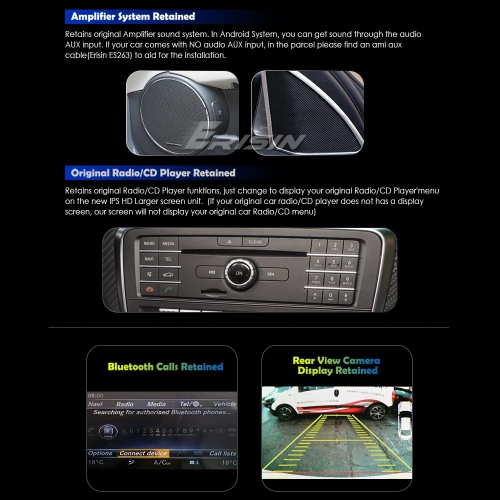 Erisin 8-Kern 4GB 64GB Android 12 Autoradio Bluetooth GPS Navigation