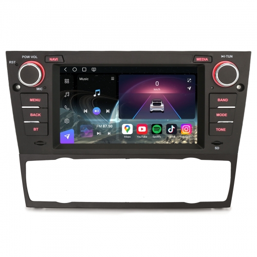 Erisin Qualcomm 8 Cœurs 8+128Go Android 14 DAB+ Autoradio Navi pour BMW Série 3 E90 E91 E92 E93 M3 CarPlay Android Auto WiFi 4G USB Bluetooth ES9067B