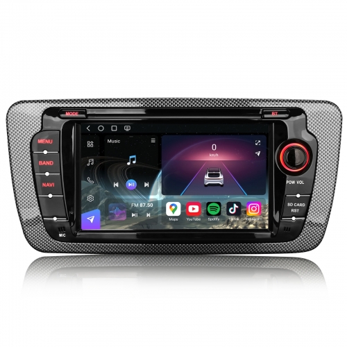Erisin Qualcomm 8 Cœur 8Go+128Go Android 14 DAB+ Autoradio Navigateur pour SEAT IBIZA sans Fil CarPlay Android Auto WiFi 4G USB Bluetooth DSP ES9022S