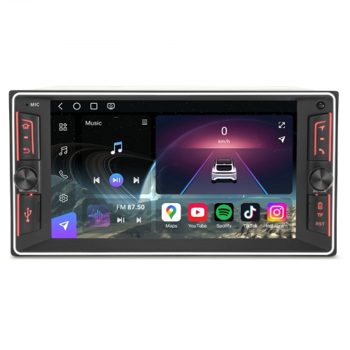 Erisin Qualcomm 8 Cœur 8+128Go Android 14 DAB+ Autoradio Navi pour Toyota RAV4 Prado Hilux Vios Corolla Vitz CarPlay Android Auto WiFi 4G USB ES9012C