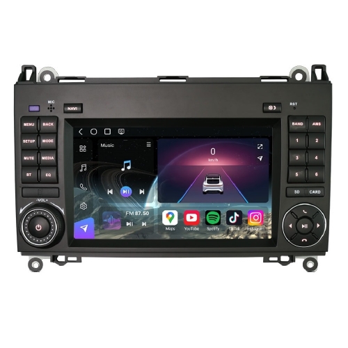 Erisin Qualcomm 8 Cœurs 8Go+128Go Android 14 DAB+ Autoradio Navi pour Mercedes Classe A/B W169 W245 Vito Viano VW Crafter CarPlay WiFi 4G USB ES9072B
