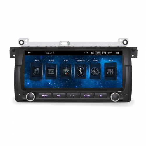 Erisin 8,8" 8 Cœurs 4+64Go Android 14 DAB+ Autoradio Navi pour BMW 3er E46 320 MG Rover CarPlay Android Auto WiFi 4G USB Bluetooth CANbus DSP ES5504B