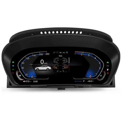 Erisin 12.3" LCD Display Dashboard Player Digital Gauge Cluster for BMW 5er E60/E61 X5-E70 X6-E71 CiC & CCC Plug & Play 7 Theme 1920x720 Linux ES4870T