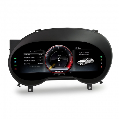 Erisin 12.3" LCD Display Dashboard Player Digital Gauge Cluster for Mercedes Benz A/GLA/CLA Class W176 X156 C117 Plug&Play 5UI 1920x720 Linux ES48A48T