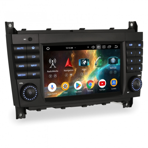 Erisin 8 Cœur 4+64Go Android 16 Autoradio GPS Navigateur pour Mercedes Classe C/CLC/G W203 W463 CarPlay Android Auto WiFi USB Bluetooth DAB+ ES5569C