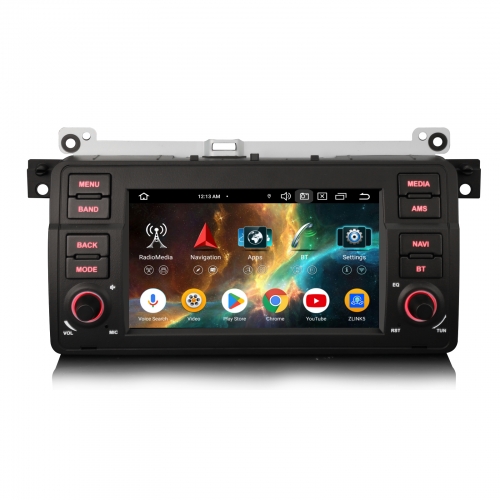 Erisin 8 Cœurs 4Go+64Go Android 16 Autoradio Navigateur pour BMW 3er E46 Rover 75 MG ZT CarPlay Android Auto WiFi 4G USB Bluetooth 5.0 DAB+ ES5546B