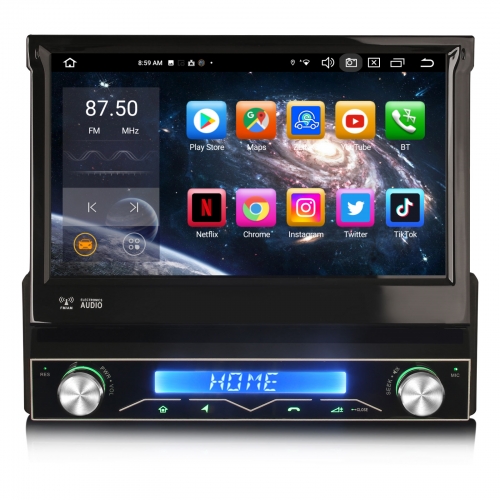 8-Core Android 14 Universel 1 DIN Car Stereo Navi Wireless CarPlay Android Auto 2GB RAM +32GB ROM WiFi Bluetooth 5.0 DAB+ DTV DSP OBD2 DVR IPS ES8368U