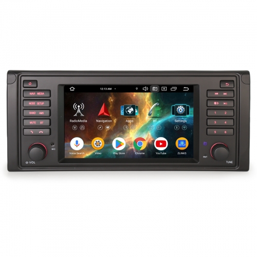 Erisin 8 Cœurs 4Go+64Go Android 16 Autoradio Navigateur pour BMW 5er E39 CarPlay Android Auto WiFi 4G USB Bluetooth 5.0 DAB+ Radio DSP TPMS ES5539B