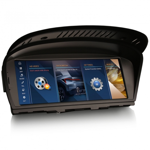 Erisin 8,8" Qualcomm 8Go+128Go Android 16 DAB+ Autoradio Navi pour BMW E90 E91 E92 E93 E60 E61 E63 E64 CiC CarPlay Android Auto WiFi Bluetooth ES3980I