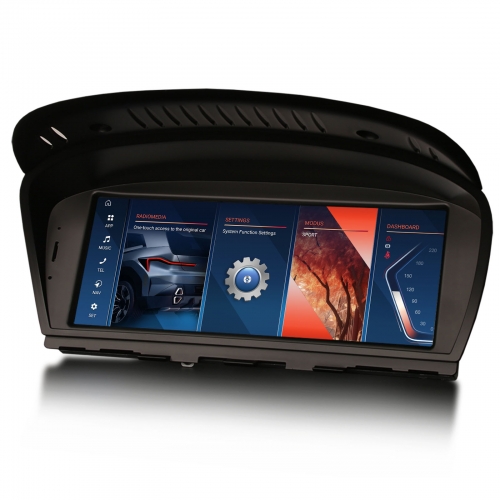 Erisin 8,8" Qualcomm 8Go+128Go Android 16 DAB+ Autoradio Navi pour BMW E90 E91 E92 E93 E60 E61 E63 E64 CCC CarPlay Android Auto WiFi Bluetooth ES3980C