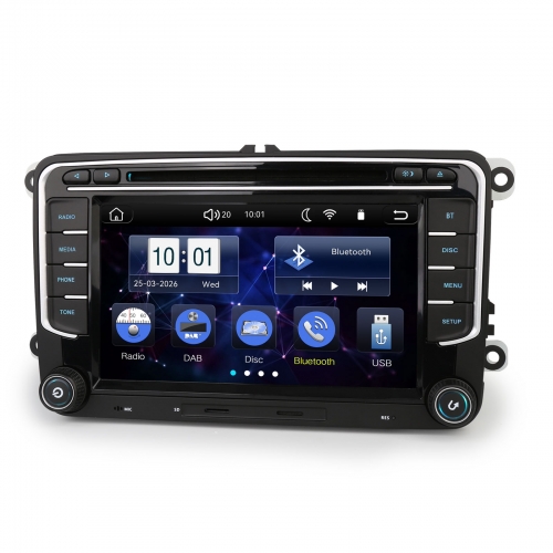 Erisin DAB+ Digital Radio Head Unit Linux for VW Caddy Amarok Crafter Polo 6R Transporter T6 SKODA Yeti Navi CD CarPlay Android Auto Bluetooth ES634V