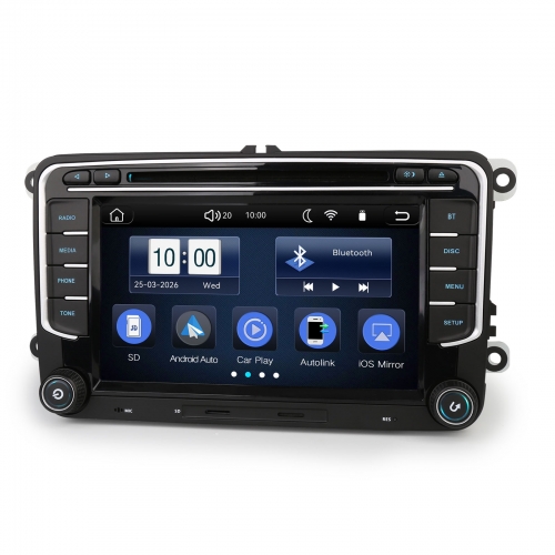 Erisin DAB+ Digital Radio Head Unit Linux for VW Tiguan Passat B6 Caddy T5 Golf 5/6 Touran SEAT Skoda Navi CD CarPlay Android Auto Bluetooth ES635V