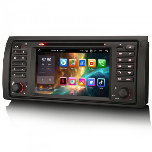 Erisin 8 Core 4GB+64GB Android 14 Head Unit DAB+ Sat Nav for BMW X5 E53 Wireless CarPlay Android Auto WiFi 4G DSP CD USB Bluetooth 5.0 7" IPS ES8553B