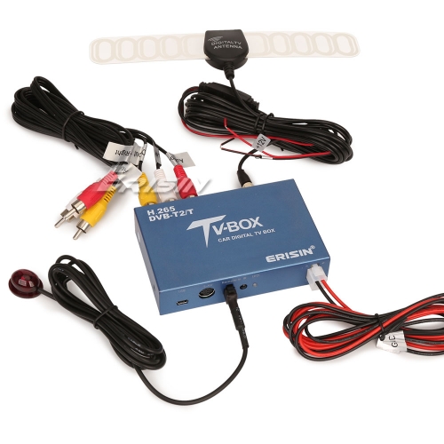 Erisin ES336 Car Mobile HD DVB-T/T2 Digital TV Receiver Box HEVC(H.265), H.264, MPEG-2, MPEG-4 1920x1080P