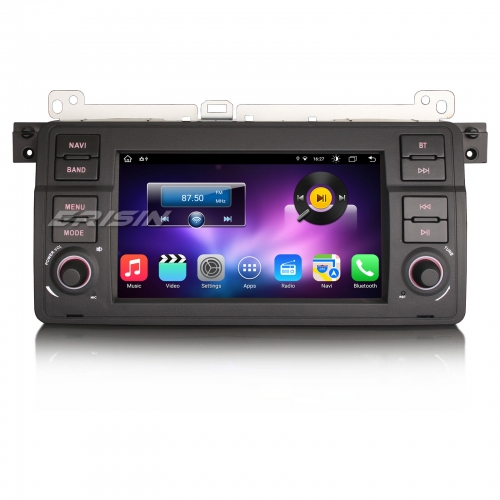 Erisin 8-Cœur 4+64Go Android 14 Autoradio DAB+ Navigateur pour BMW Série 3 E46 M3 MG ZT Rover 75 Apple CarPlay Android Auto WiFi 4G Bluetooth ES8864B