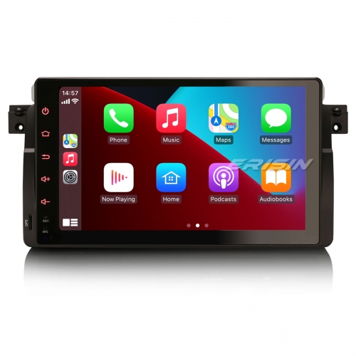 Erisin 9" IPS Android 14 4Go+64Go Autoradio pour BMW 3er E46 318 320 325 M3 MG ZT Rover CarPlay Android Auto WiFi Bluetooth USB 4G DAB+ Navi ES8996B