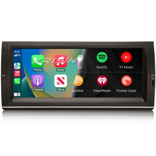 Erisin 10,25" IPS 4Go+64Go 8-Cœur Android 14 Autoradio Navi pour BMW X5 E53 CarPlay Android Auto WiFi Canbus OBD2 Bluetooth TPMS DAB+ DSP DVR ES8925B