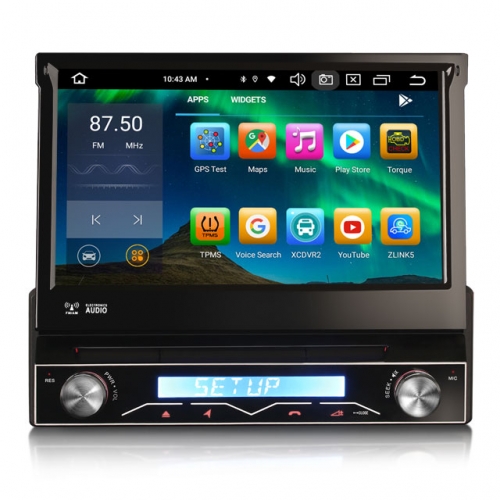 Erisin 8 Cœurs Android 14 4Go+64Go Universal 1 DIN Autoradio DAB+ Navigateur DVD Stéréo CarPlay Android Auto WiFi 4G IPS DSP USB Bluetooth5.0 ES8588U