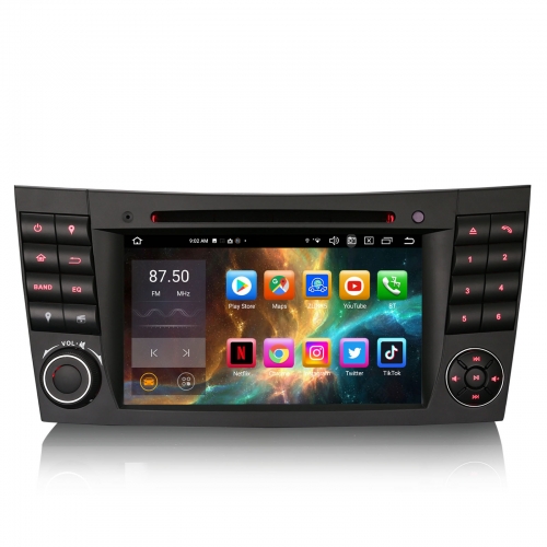 Erisin 8 Core 4GB+64GB Android 16 Head Unit DAB+ Sat Nav for Mercedes-Benz E/G/CLS-Class W211 CarPlay&Android Auto WiFi 4G CD DSP Bluetooth5.0 ES8580E