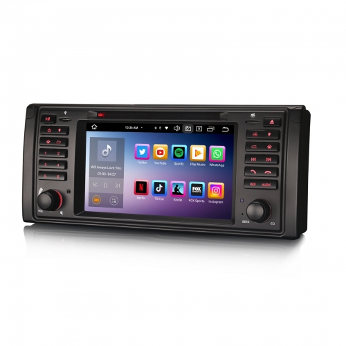 Erisin 8 Core Android 16 4GB+64GB Head Unit DAB+ Sat Nav for BMW 5 Series E39 M5 CarPlay&Android Auto WiFi 4G IPS DSP USB CD SWC Bluetooth 5.0 ES8539B