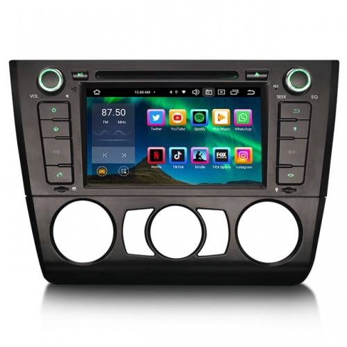 Erisin 8-Core 64GB Android 16 Head Unit DAB+ Sat Nav for BMW 1 Series E81 E82 E88 CarPlay&Android Auto WiFi 4G IPS DSP OBD2 TPMS Bluetooth 5.0 ES8540B