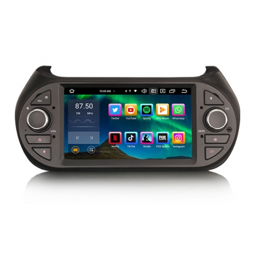 Erisin 8-Core 64GB Android 16 Car Stereo DAB+ Sat Nav for Fiat Fiorino Qubo Citroen Nemo Peugeot Bipper CarPlay&Android Auto WiFi Bluetooth ES8575F