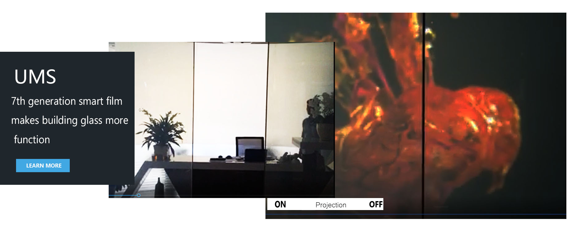 Smart film for projection