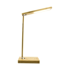 Bamboo LED Desk Lamp with Wireless Charger