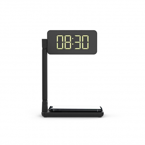 Foldable Alarm Clock with Wireless Charger 15W