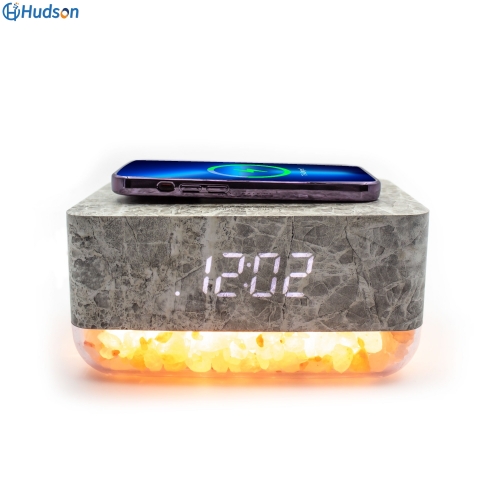 Himalayan Salt Base Sunrise Alarm Clock (Wireless charger and Bluetooth speaker functons are optional)