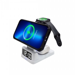 4 in 1 Magnetic Wireless Charger with Alarm Clock