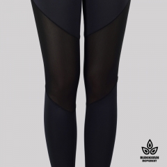 Free Mesh Insert Seamless Leggings in Black Free