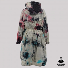 Graffiti Tie-Dye Big Lightweight Jacket with String Hood