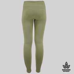 浅橄榄绿高腰瑜伽裤
