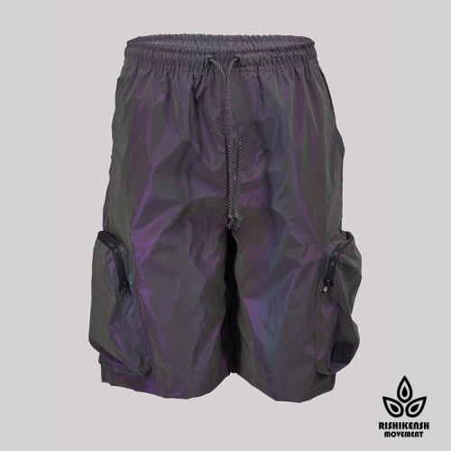 Lumi Grape Reflective Shorts with Functional Pockets